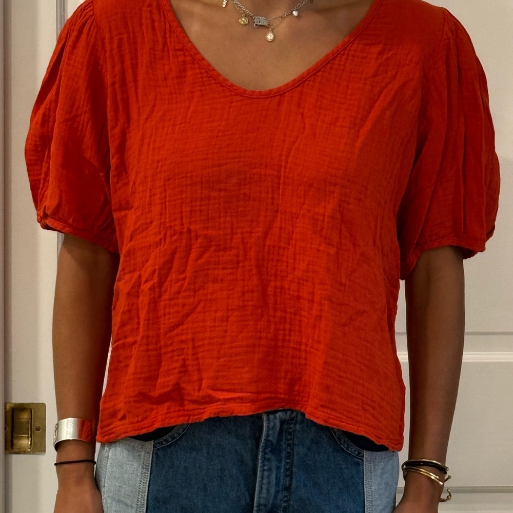 Velvet by Graham & Spencer Vibrant Red Blouse